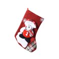 thumbnail image 2 of Dserfhy Christmas Stockings Large Plush 3D Santa Snowman Reindeer Bear Hanging Stockings for Mantel Tree Fireplace Holiday Party Decor, 2 of 8