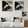 thumbnail image 4 of Designart "Monochrome Horizon Of A Rocky Beach III" Coastal Ocean Floater Framed Canvas Wall Art, 4 of 5