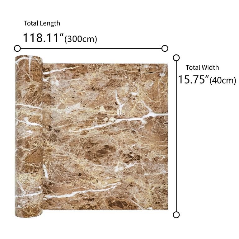 VEELIKE Grey Marble Contact Paper - Peel And Stick Vinyl For Countertops, Cabinets, Walls (15.8x118 Inch, Waterproof, Removable)