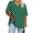 Army Green, variant on Qiopertar Plus Size V-Neck Short Sleeve T-Shirts for Women Oversized Casual Polka Dot Summer Tops Basic Comfy Loose Fit Blouses, Red 5XL