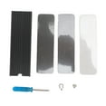 thumbnail image 2 of M.2 2280 SSD Heatsink, M.2 SSD Cooler Fast Heat Dissipation Aluminum Alloy Simple  for Single Double Sided 2280 Modules, 2 of 7