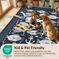 thumbnail image 4 of Design&I 6'x9' Washable Area Rug Snag-Free Fish Emblems Fishing Swimming Creatures Maritime Hunting Animals for Dining Room, Under Table, Office, 4 of 7