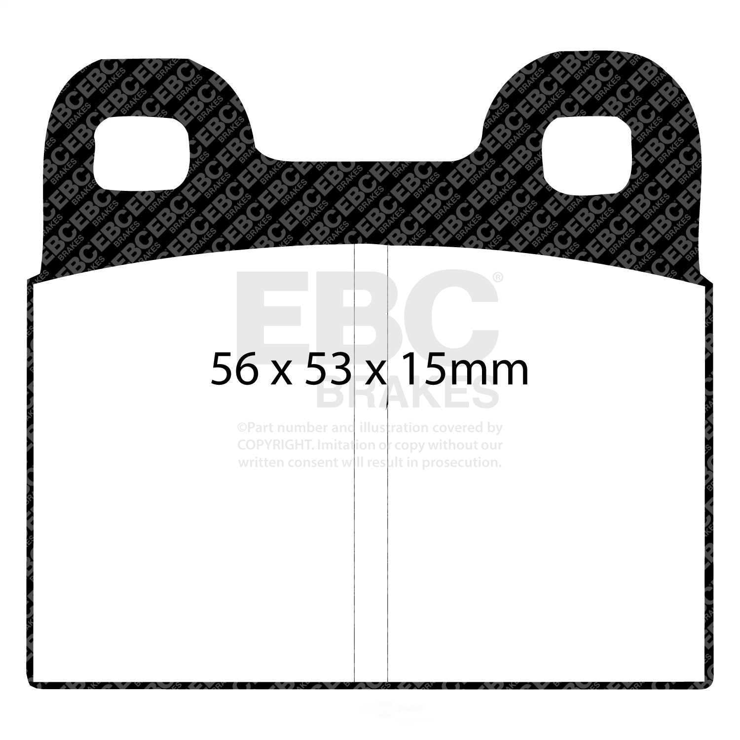 EBC Brakes Redstuff Premium Fast Street Pad For All Engine Sizes Fits select: 1969-1971 PORSCHE 911, 1996-1997 SAAB 900
