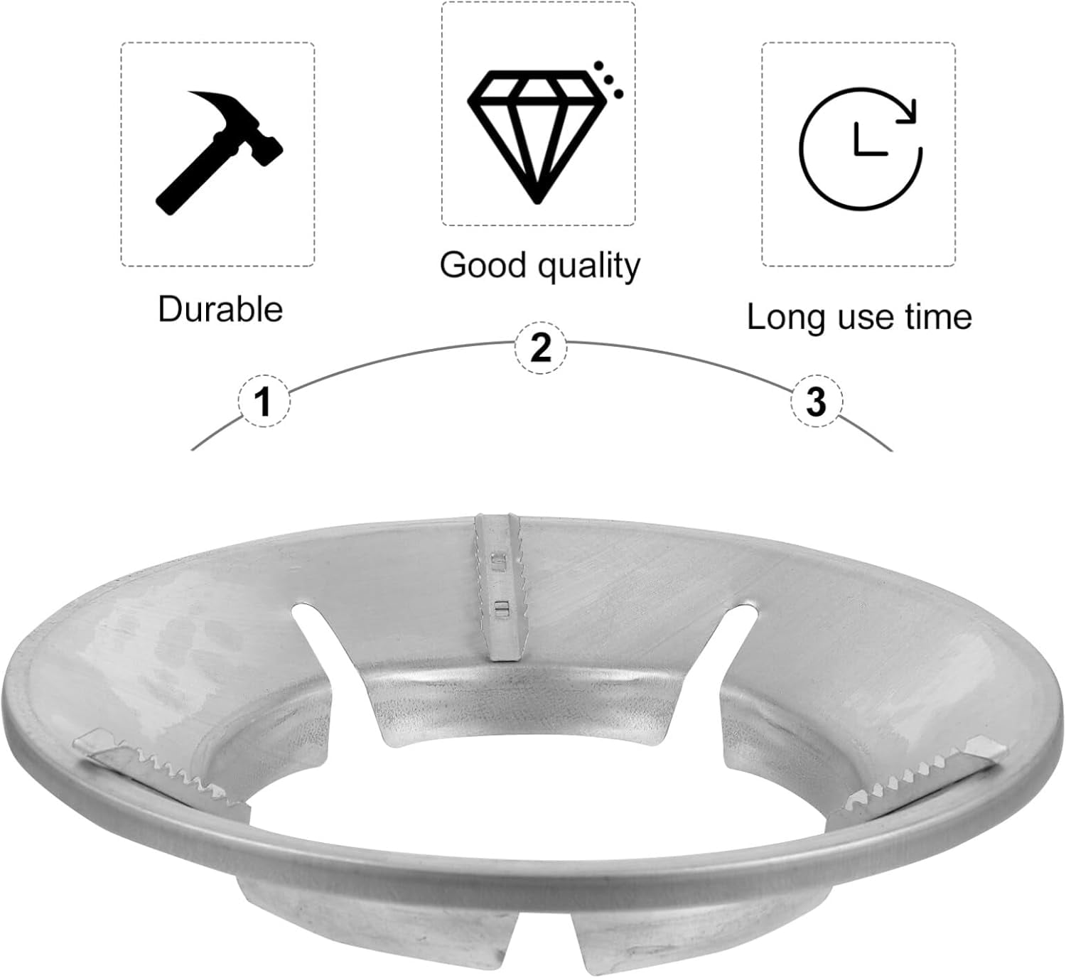 ABCISI Windproof Wok Ring Gas Stove Holder, Cast Iron 5-Opening Nonslip Wok Support for Most Gas Burners, Heat Resistant Wok Stand Flame Stabilizer Splash Guard for Kitchen Cooking,2-Pack,10X2.7 Inch