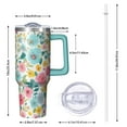 thumbnail image 2 of OBREWU Pioneer Flower Tumbler with Handle and Lid,Pioneer Flower 40oz Double Wall Vacuum Insulated Tumbler,Cups Gift for Women and Men, 2 of 7