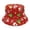 Red, variant on Pug Dog Striped Print Bucket Hat Fisherman Fishing Sun Cap For Adult Women Men Girl Boy Unisex Blue One Size