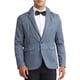 thumbnail image 1 of Blazers a rayas INSPIRE CHIC para hombres, chaquetas deportivas de un botón, corte slim fit, XL, azul marino, 1 of 6