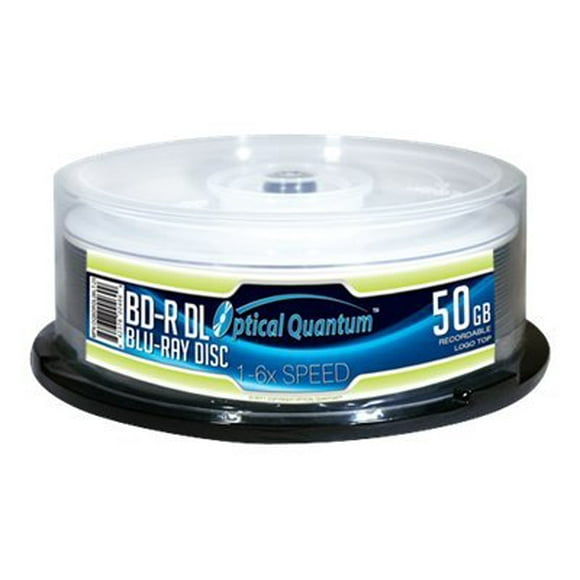 Optical Quantum Logo Top - 25 x BD-R DL - 50 GB 6x - spindle