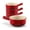 Red, variant on Kook French Onion Soup Crock Ceramic Bowls 4-Piece Stoneware Kitchen Set, Navy Blue