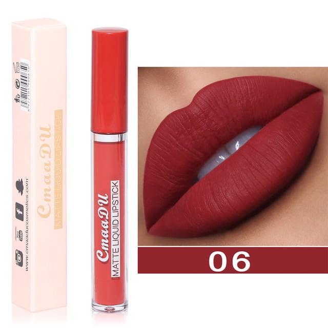 Teissuly Womens Beauty Long Lasting Lip Liquid Matte Lipstick Lip Gloss 3ml Teissuly WER202401272893