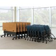 thumbnail image 2 of HON Perpetual Nesting Armless Folding Chair - Fabric Cerulean Seat - Fabric Cerulean Back - Steel Black Frame - Four-legged Base - 26" Width x 36" Depth x 26" Height, 2 of 2