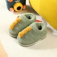 thumbnail image 2 of Binhe toddler Autumn and Winter Boys and Girls Slippers Flat Bottom Round toe Soft and Comfortable Warm Solid Color Dinosaur Shape with Comfortable and Soft for Heel Behind the Bag, 2 of 3