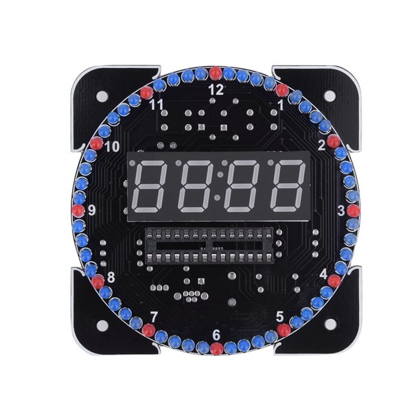 Kit De Reloj Electrónico Diy, Juego De Herramientas De Visualización De Temperatura Y Tiempo Led Digital Giratorio Controlado Por Luz Multifuncional Para El Interior Del Hogar Moyic EL009900-00