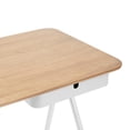 thumbnail image 2 of Poppin Key Desk, 48x24", White + Natural Oak, 2 of 4