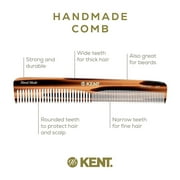 Kent 6T Fine Tooth Comb and Wide Tooth Hair Comb, Handmade Styling Comb for Hair Care, Barber Combs, Beard Combs For Men, Hair Styling Grooming Hair Combs for Men, Women and Kids