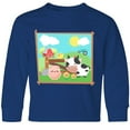 thumbnail image 3 of Inktastic Farm Animals with Cow, Chick and Pig Long Sleeve Youth T-Shirt, 3 of 5
