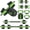 Black and green--66LBS, variant on TEQIN Adjustable Dumbbells Set,Exercise & Fitness Dumbbells,4 In 1 Free Weight Dumbbells Set With Barbell,Kettlebell Options,Weight Training Equipment For Home Gym Workout