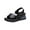 Black, variant on OAVQHLG3B Women's Sandals on Summer Ladies Shoes Casual Women's Sandals Flat Buckle Wedge Heels Sandals