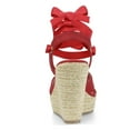 thumbnail image 2 of BLISSFUL STEP Women's Crisscross Espadrille Platform Lace Up Wedge Sandals, 2 of 8