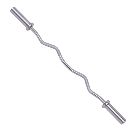 Elegainz 2 In. Solid Steel Olympic Super Curl Barbell Curl Bar  48 In.  350-Pound Capacity Weight Bars