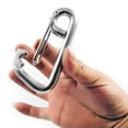 thumbnail image 5 of Durable 304 Stainless Steel Carabiner Spring Clip Hook for Hiking Camping - M6 60mm, 5 of 6