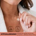 thumbnail image 4 of Beautlace Rose Gold Plated 925 Sterling Silver Moissanite Necklace for Women,2 Carat D VVS1 Round Cut Pendant,Geometric Halo Design,Christmas Birthday Jewelry Gift, 4 of 10