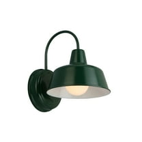 Design House Mason Modern Farmhouse Forest Green 1-Light Indoor/Outdoor 8" Wall Light