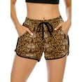 thumbnail image 6 of LELINTA Womens Activewear & Women Quick Dry Slim Fit Sports Shorts Active Wear, Leopard Print, 6 of 7