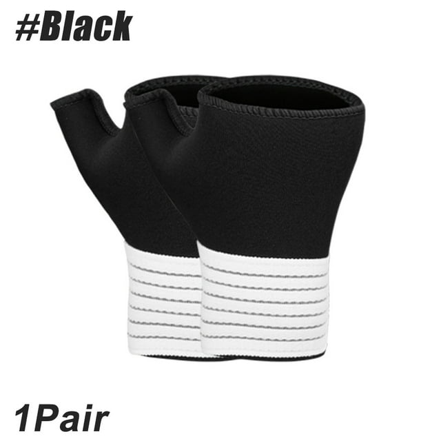 2PC Elastic Wrist Support with Strap Wrist Compression Wrap Adjustable Wrist Strap Relieves Pain Tendonitis Personal Health Care