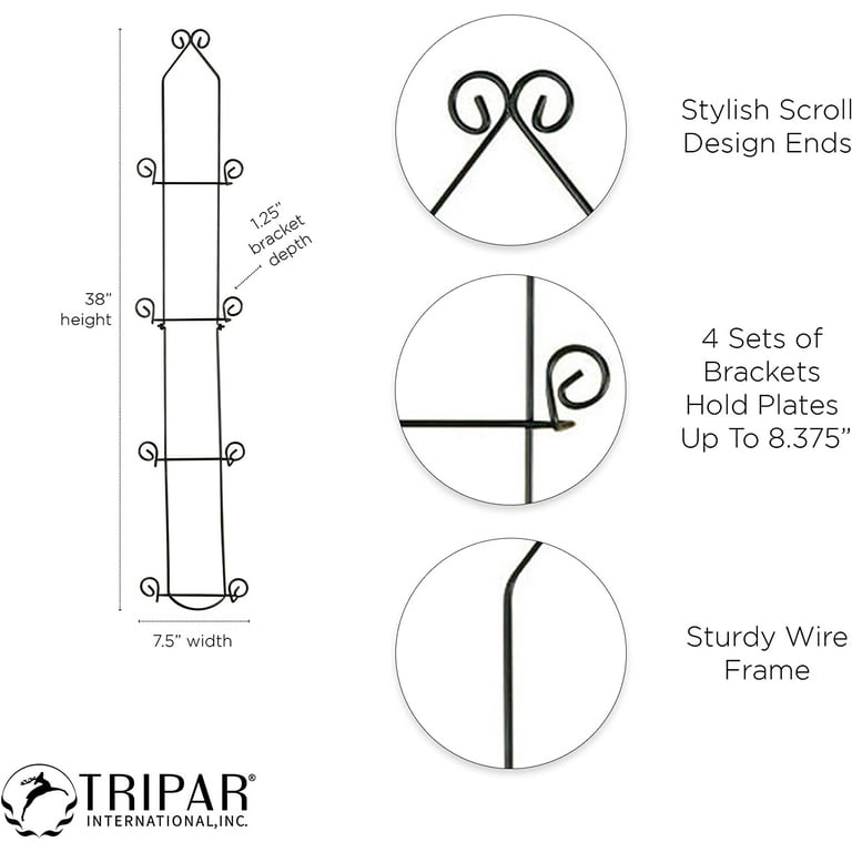 Tripar international augusta narrow tier black vertical plate rack hotsell