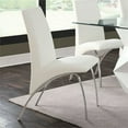 thumbnail image 2 of Coaster Upholstered Faux Leather Dining Chairs in White, 2 of 3