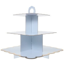 Niceauty Cupcake Stand Cake and Cupcake Tower Stand Display Blue 1Set for Birthdays