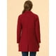 thumbnail image 4 of Abrigos de invierno raglán cruzados Allegra K con solapa con muesca para mujer Rojo oscuro XS, 4 of 6