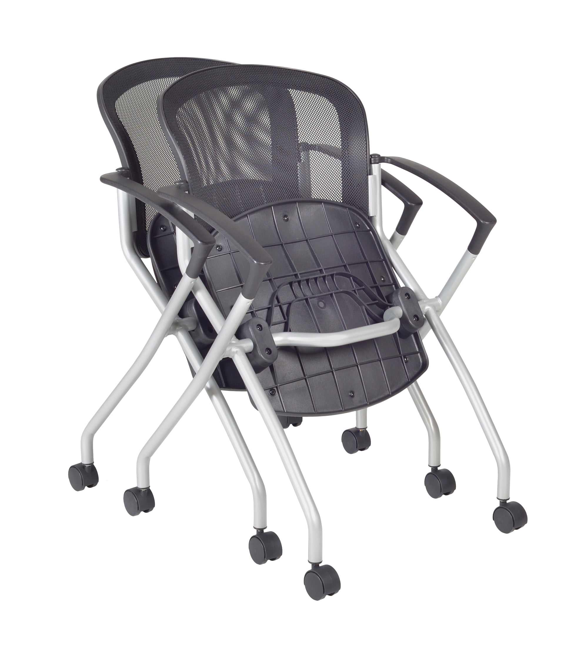 60" x 24" Kobe Mobile Training Table- Maple & 2 Cadence Chairs- Black