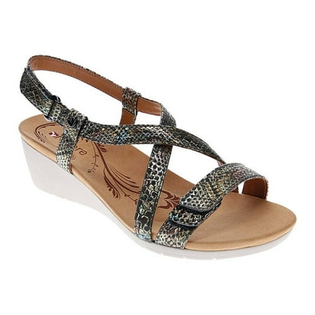 

Women s Revere Comfort Shoes Luxor Slingback Wedge Sandal