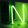 thumbnail image 4 of Letter Neon Lights, LED Neon Night Light Neon Lights Wall Decorative Night Light for Kids Bedroom Battery USB Operated Green, 4 of 8