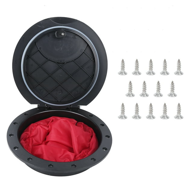 Fyydes 9IN Standard Round Canoeing Compartment Cover Kit ABS Plastic Access Cover Fishing Boat Accessory KK-A51,Fishing Boat Accessory,Round Compartment Cover