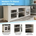 thumbnail image 3 of Masada Rugs Classic TV Stand for up to 80" TVs- Engineered Wood Media Console 65" with Full Glass Door and 3 Shelves in Gray Wash Oak, 3 of 12