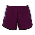 thumbnail image 2 of Augusta Sportswear Women's Standard Ladies Pulse Junior Fit Activewear Team Shorts, Maroon/White/Black, Medium, 2 of 3