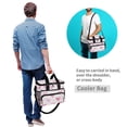 thumbnail image 4 of FORMRS Insulated Cooler Bag 24 Cans Capacity Soft Leakproof Lunch Box with Side Pockets, Geometric Love, 4 of 7