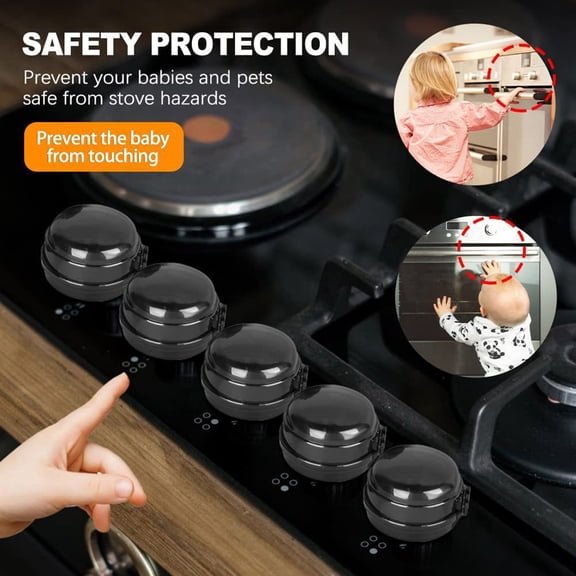 Gas Stove Knob Cover under $5! Xqxayjr 5-Piece Gas Stove Knob Covers, Child Proof Stove Knob Protector, Anti Oil Splash Safety Cover for Kitchen, Oven Dishwasher Button Cover