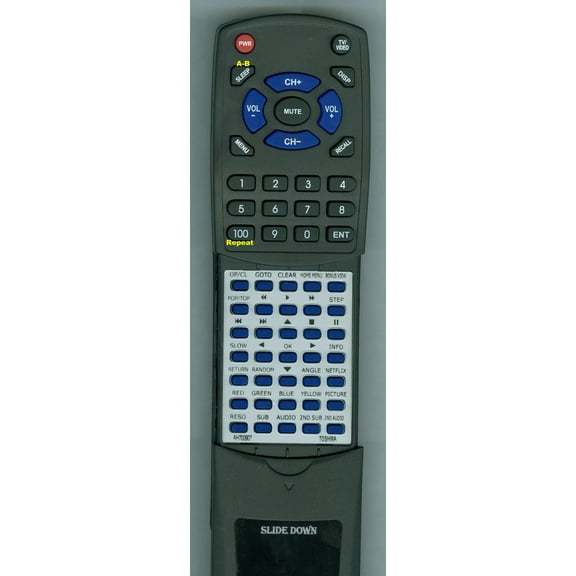 Replacement Remote for TOSHIBA AH700907, RTAH700907, SER0402, , BDX5200, BDX4200KU, BDX5200KU, BDX2200KU, BDX4200, BDX4150KU, BDK21, BDX2200, BDX2150
