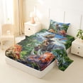 thumbnail image 2 of Metsweet Dinosaur T-Rex Twin Sheets 3pcs, Prehistoric Jungle Bedding,1 Fitted Sheet, 1 Flat Sheet and 1 Pillowcase, 2 of 5