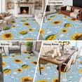 thumbnail image 5 of Blue Yellow Sunflower Area Rugs 5'x8', Washable Small Throw Rugs for Classroom Bedroom, Summer Botanical Farmhouse Floral Indoor Outdoor Rug Non-Slip Low Pile Carpet Runner Reversible Floor Mats, 5 of 8