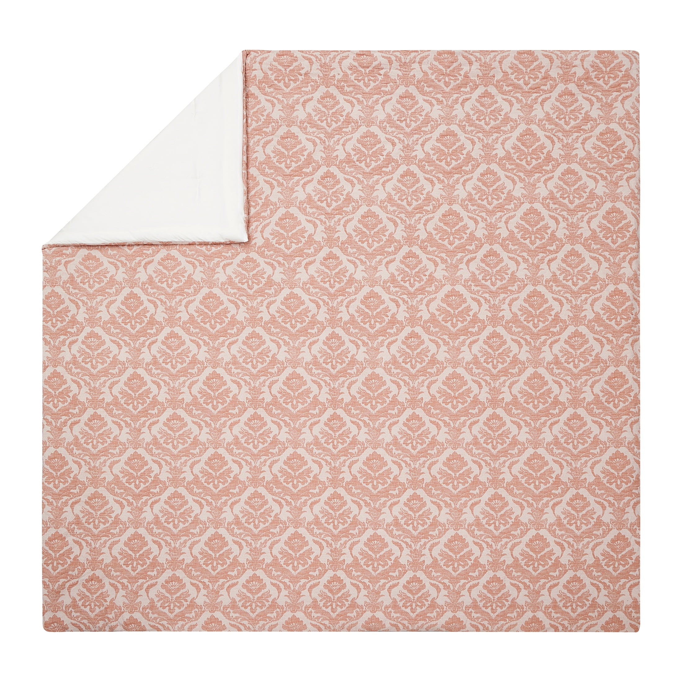 Better Homes & Gardens Woven Damask 3-Piece Comforter Set, Blush, King, All Ages