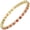 Rose red, variant on Eternal tennis bracelet, set with round-cut cubic zirconia, gold-plated, 7 inches