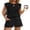 Black, variant on WIHOLL Two Piece Lounge Sets for Women Trendy Summer Clothes Pleated Tops Skort Vacation Cruise Workout Outfits