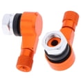 thumbnail image 3 of Colaxi 2pcs Motorcycle Tire Tyre Valve Stems CNC Alloy 90 Degree For Front And Rear - Orange, 3 of 5