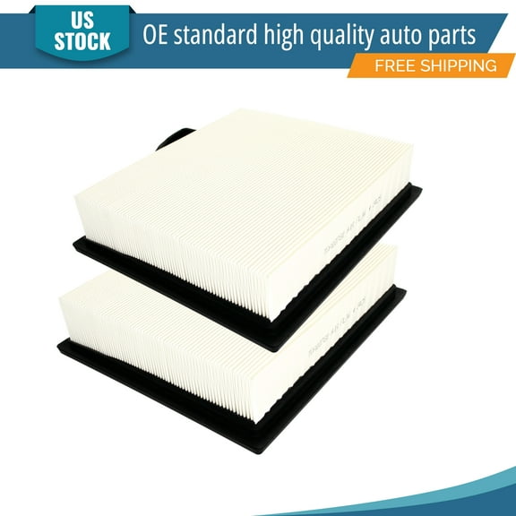 YXPCARS 2PCS Front Engine Air Filter for Ford Mustang 2010-2014 Gas V8 4.6L 5.0L V6 3.7L, New Air Filter Replacement (CA10781)