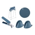 thumbnail image 2 of Juego de cocina antiescaldaduras, resistente al calor, duradero, utensilios de cocina, herramientas de elevación, para mover platos calientes o azul, 2 of 8